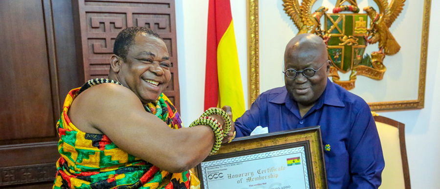 The President of the Ghana Chamber of Commerce and the President of Ghana